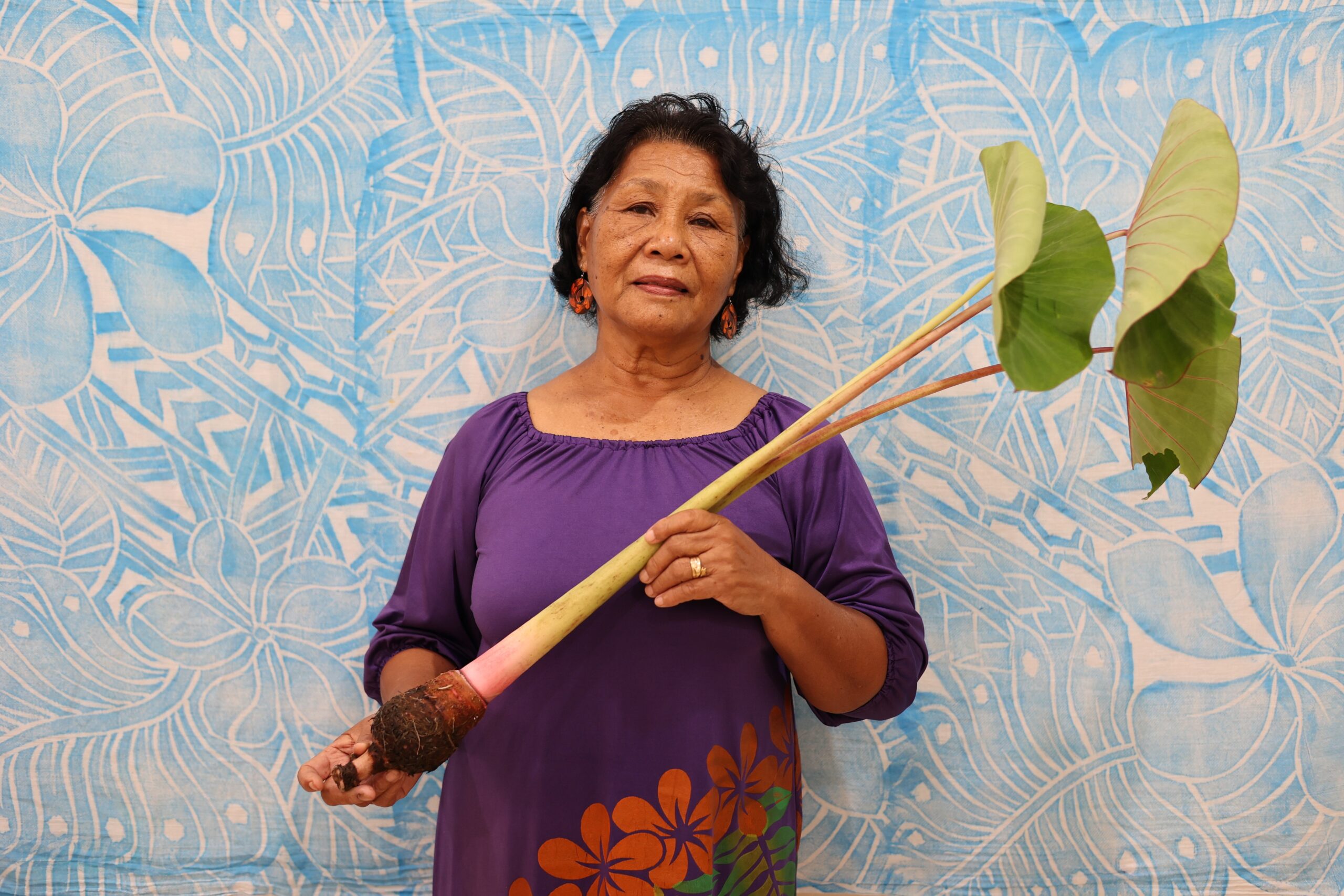 Woman with palm in hands