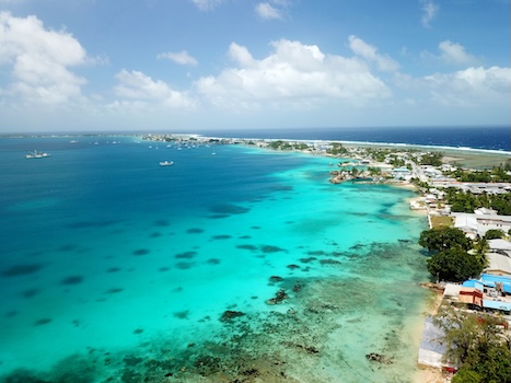 Aerial view of Marshall Islands